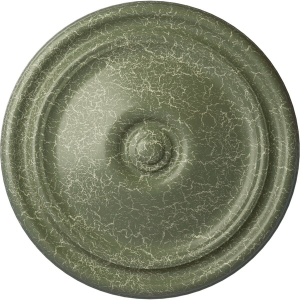 Ekena Millwork Reece Ceiling Medallion (Fits Canopies up to 2 3/8"), 12"OD x 1 3/4"P, Athenian Green Crackle CM12REAGC - main